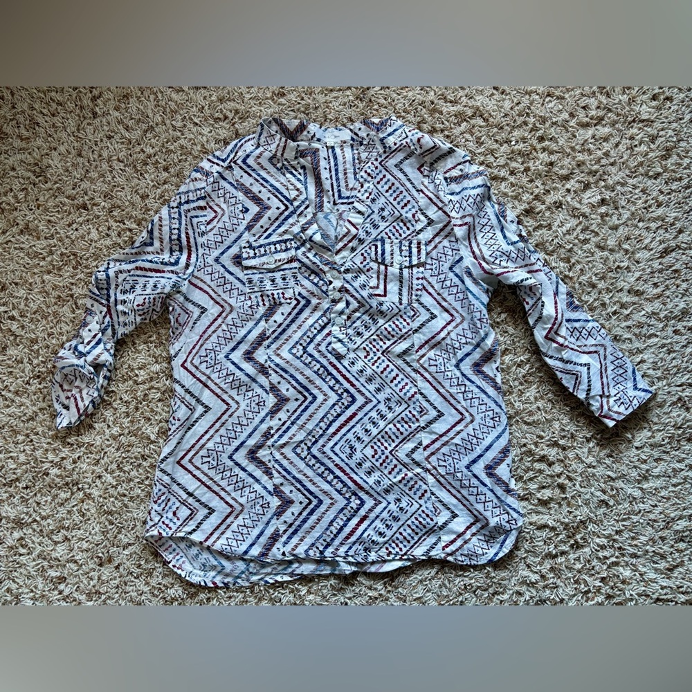 Eden & Olivia Multicolor Geometric Blouse